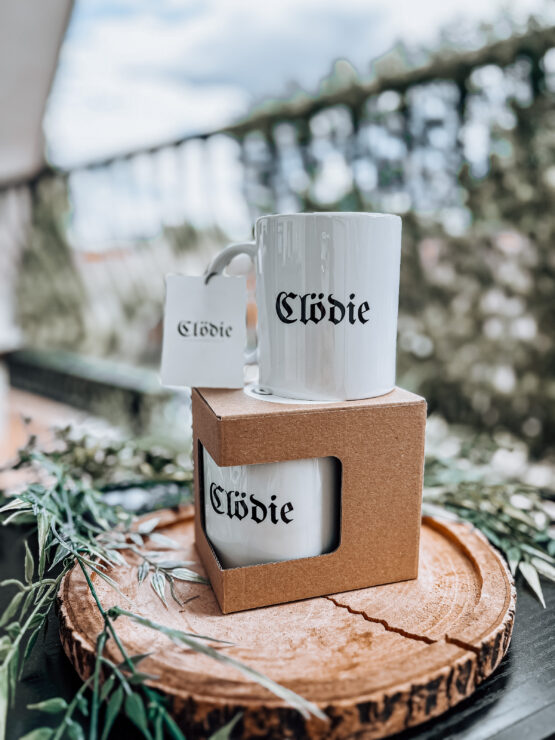 WHITE MUG with LOGO - obrazek 2