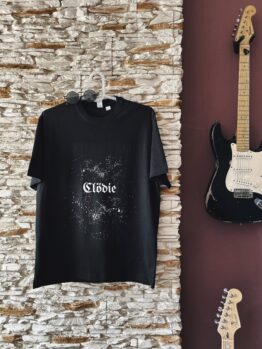 T-Shirt Clödie – Black Splash – Czarna - UNISEX