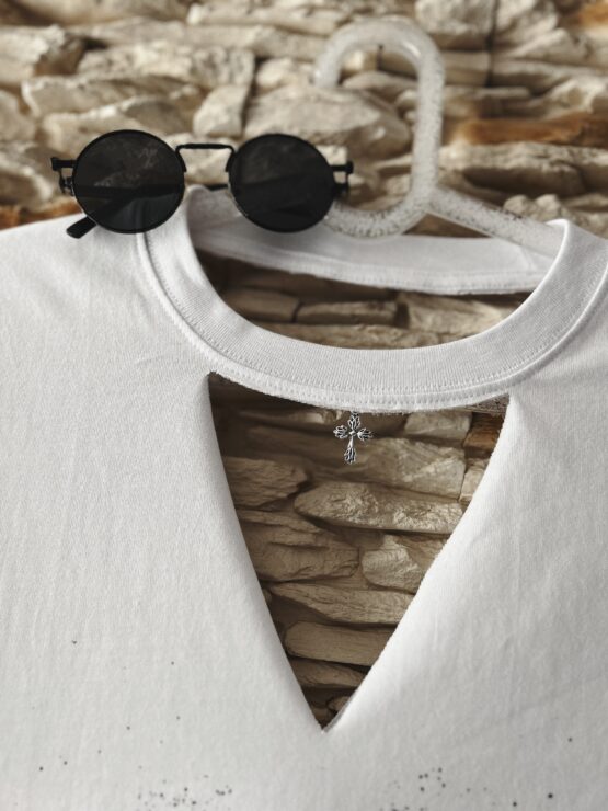 T-Shirt Clödie CUSTOM – White Noise – Biała - obrazek 6