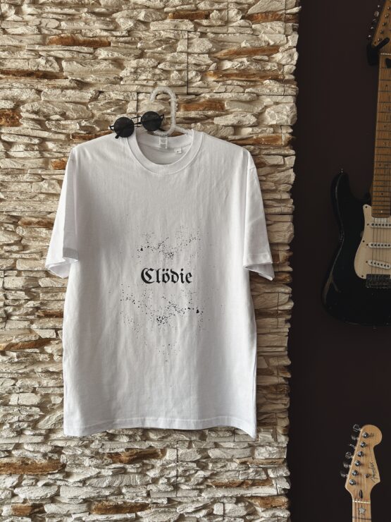 T-Shirt Clödie CUSTOM – White Noise – Biała - obrazek 4