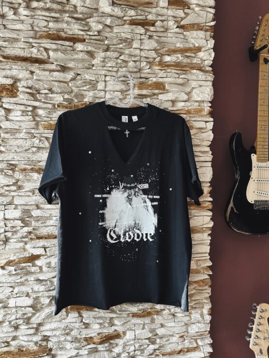 T-Shirt Clödie CUSTOM – REBEL V – Czarna - obrazek 2