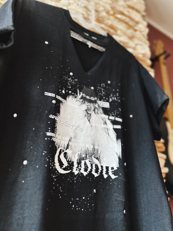 T-Shirt Clödie CUSTOM – REBEL V – Czarna - obrazek 3