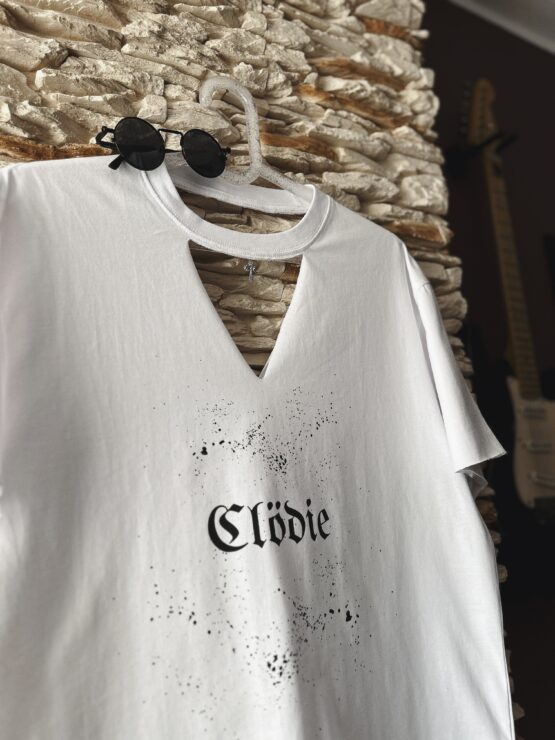 T-Shirt Clödie CUSTOM – White Noise – Biała - obrazek 2