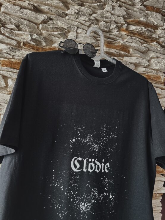 T-Shirt Clödie – Black Splash – Czarna - UNISEX - obrazek 2