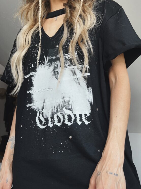 T-Shirt Clödie CUSTOM – REBEL V – Czarna - obrazek 6