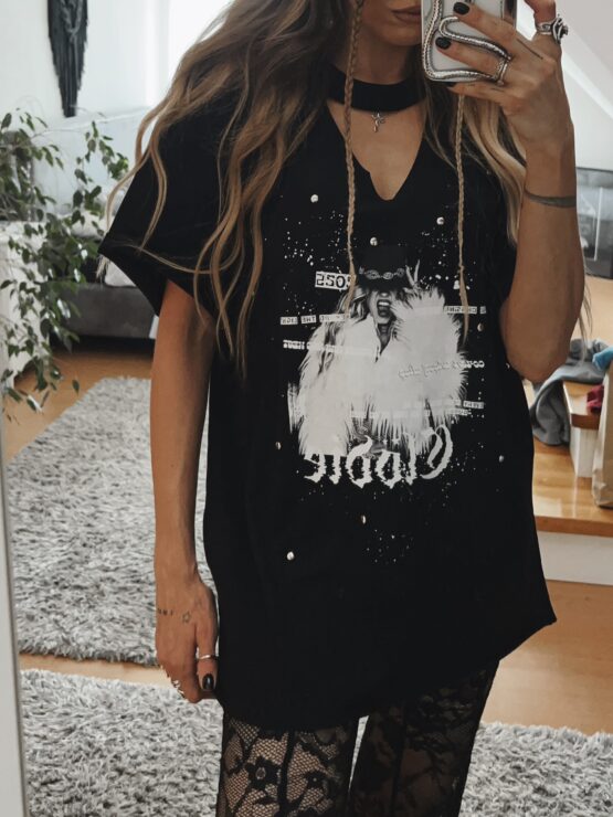 T-Shirt Clödie CUSTOM – REBEL V – Czarna - obrazek 4